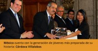 villalobos Córdova Villalobos destaca sexenio educativo.
