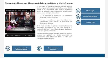 Lanza INEE micrositio informativo sobre la evaluación docente.