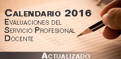 Calendario de evaluaciones docentes 2016 del INEE