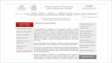 Resultados del concurso de plazas docentes en educación básica 2017-2018