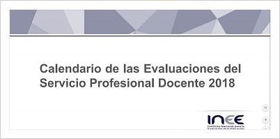 Calendario de evaluaciones docente 2018