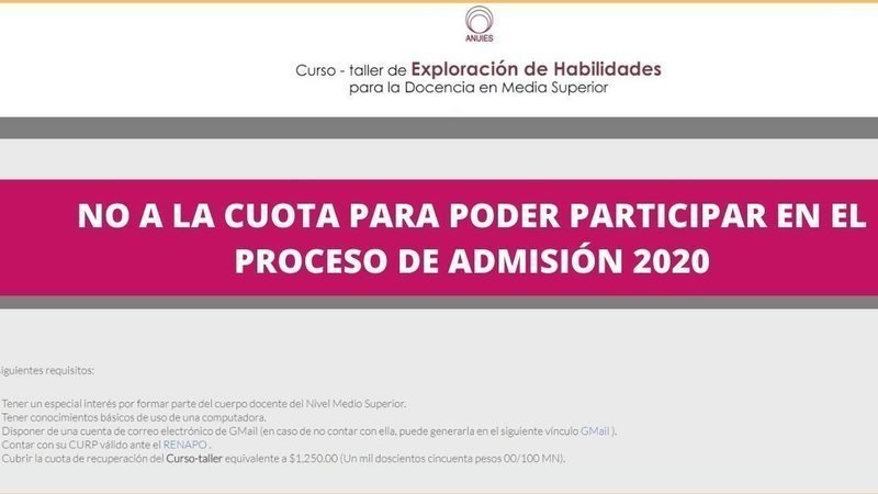 Un robo a los aspirantes a la docencia en educación media superior.