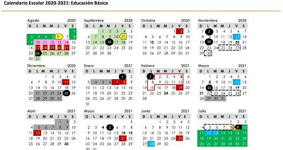 Presenta SEP el calendario escolar 2020-2021