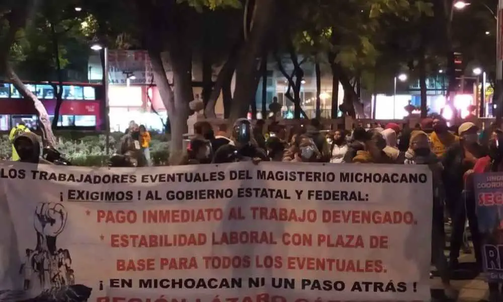 Arriba caravana de la CNTE a CDMX; demanda abrogación total de la “mal llamada reforma educativa”