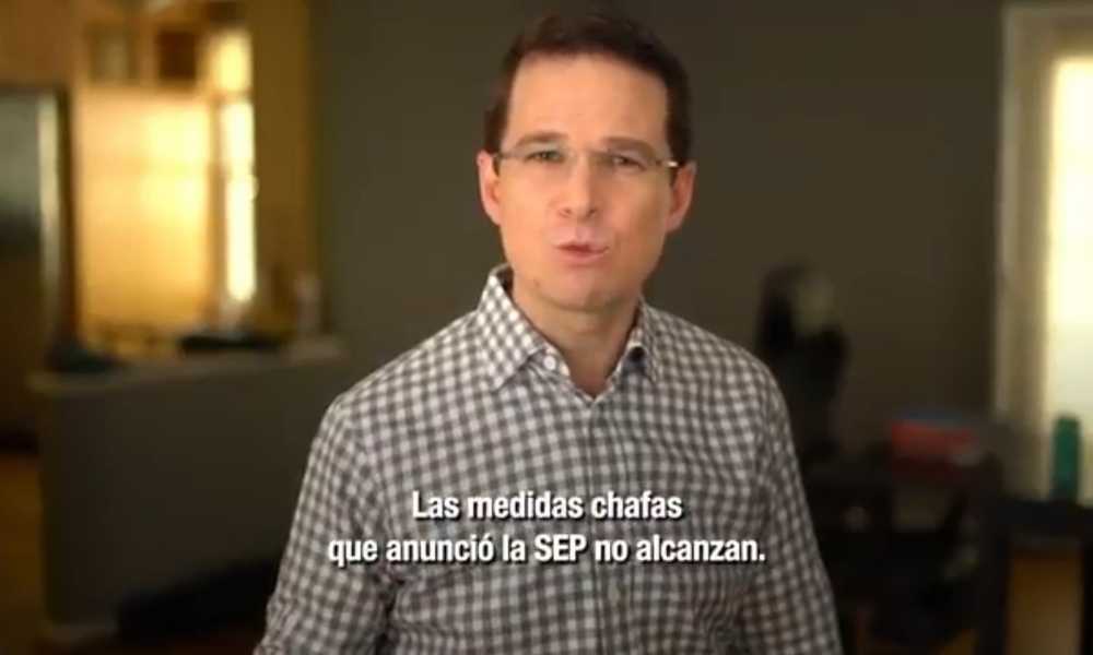 Anaya critica las “medidas chafas” de la SEP y lanza propuestas para clases presenciales