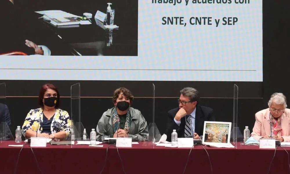 Así reprobó Delfina Gómez el trato que la CNTE dio al Presidente López Obrador